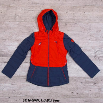 Оптом верхній одяг куртки дівчинка black red 00787
